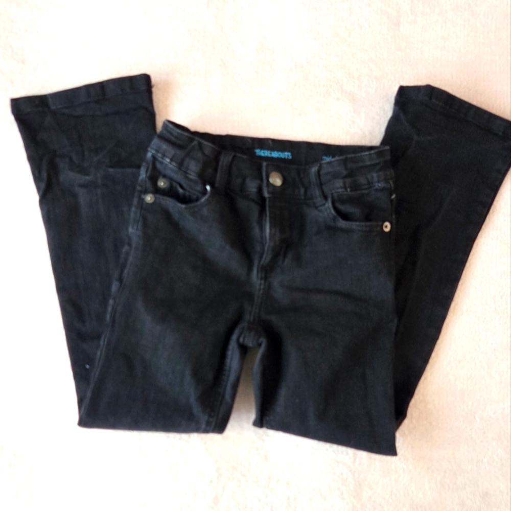🖤 Black Bootcut Jeans – Size 7 Slim (Adjustable Waistband)